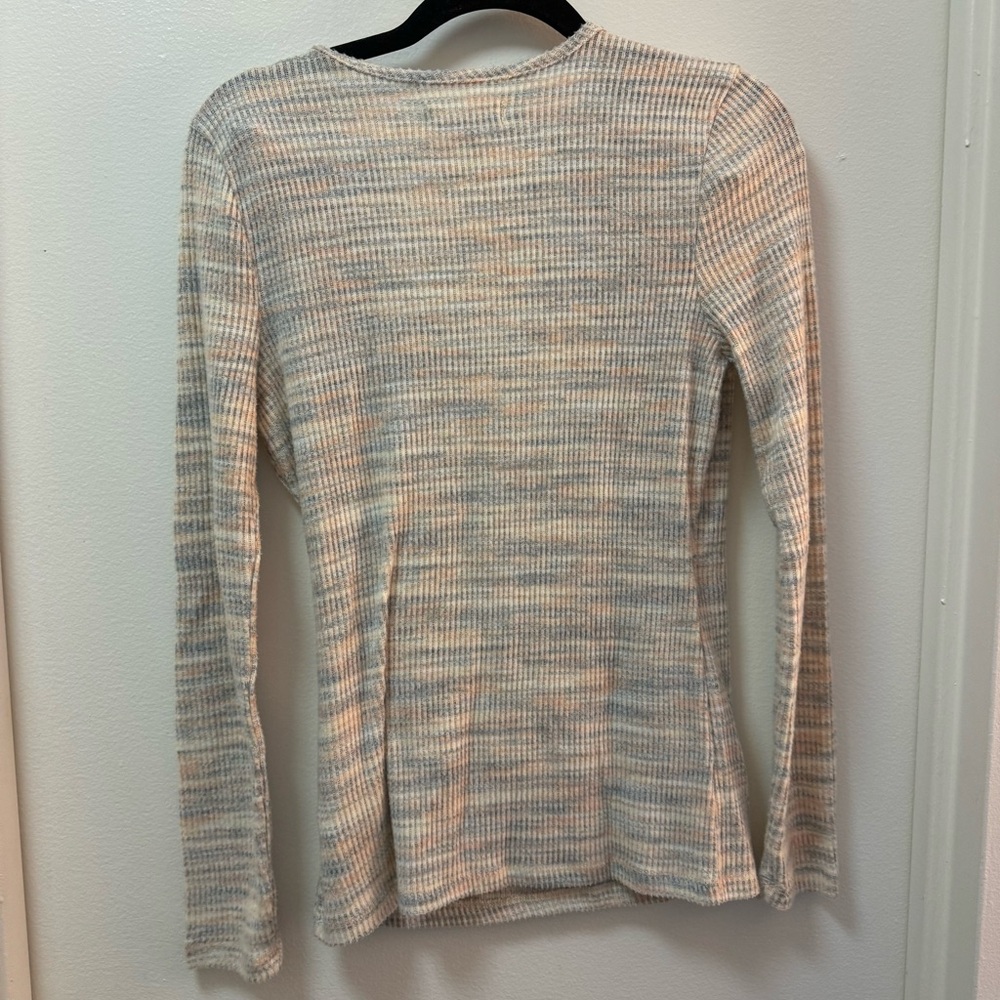 NWOT Madewell Space-Dye Faux-Wrap Top - Picture 5 of 5